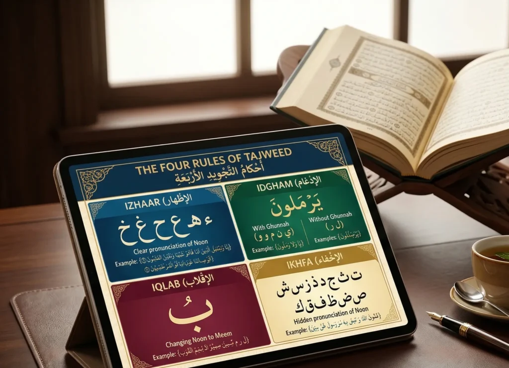 Rules of Noon Sakinah and Tanween: The Complete Tajweed Guide