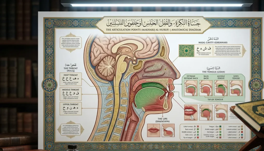 Makharij al-Huruf: The Complete Guide to the 17 Articulation Points | AL-FurqanOnline