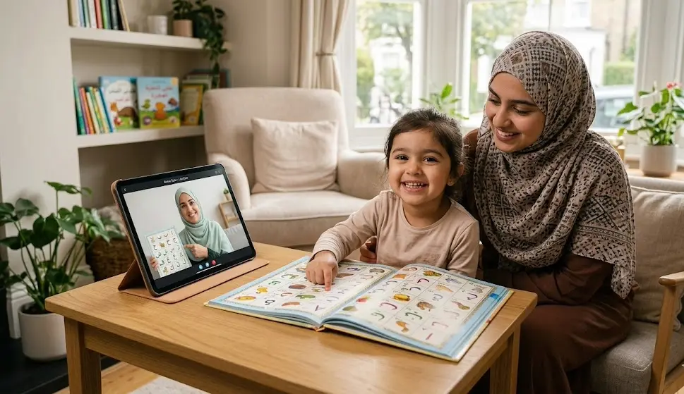 Parent and child discovering the best age to learn quran